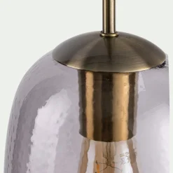 Suspension Électrifiée*alinea Suspension électrifiée en verre D15,5cm - Gris