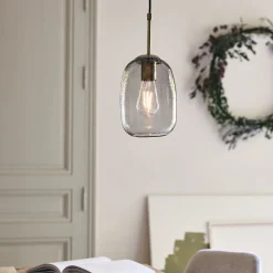 Suspension Électrifiée*alinea Suspension électrifiée en verre D15,5cm - Gris