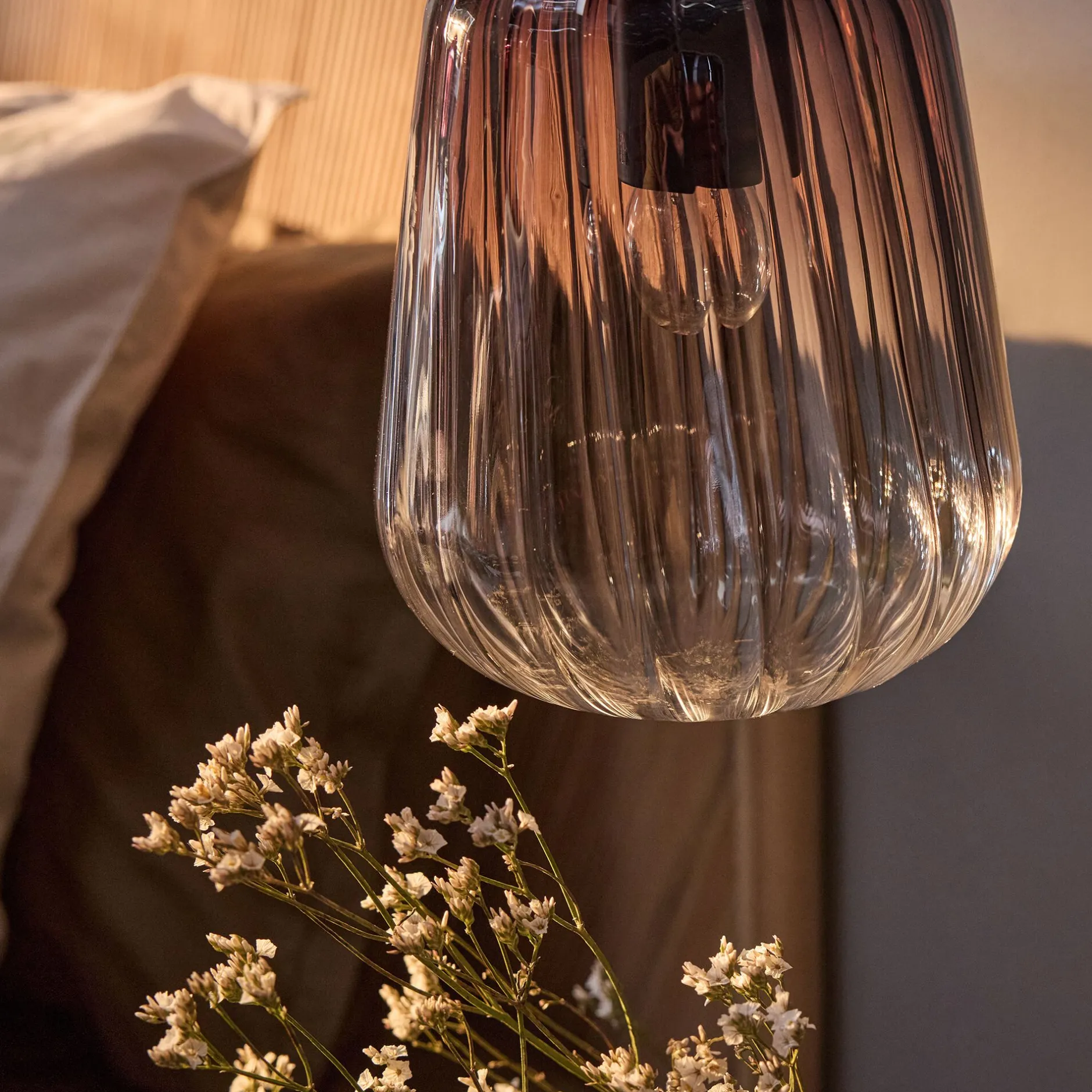 Suspension Électrifiée*alinea Suspension électrifiée en verre D17,5cm - Gris