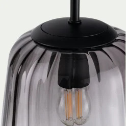 Suspension Électrifiée*alinea Suspension électrifiée en verre D17,5cm - Gris