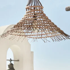 Lustre De Salle À Manger|Lustre*alinea Suspension électrifiée fait main E27 en palmier D50cm - Naturel