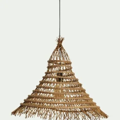 Lustre De Salle À Manger|Lustre*alinea Suspension électrifiée fait main E27 en palmier D50cm - Naturel