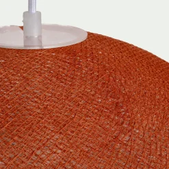 Suspension Électrifiée*alinea Suspension électrifiée globe en tissu D38cm - cuivre tanné Rouge