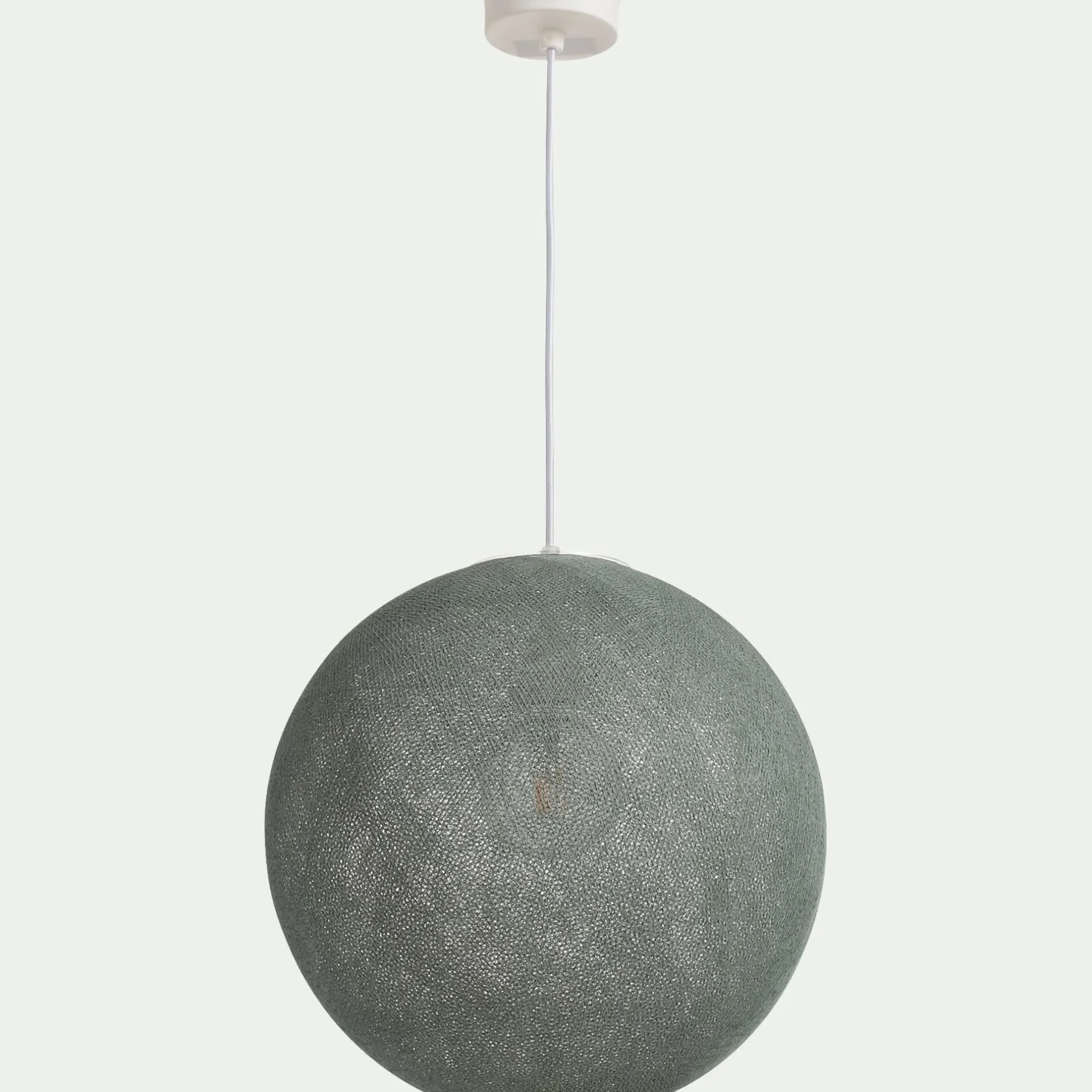Suspension Électrifiée*alinea Suspension électrifiée globe en tissu D38cm - de gris Vert