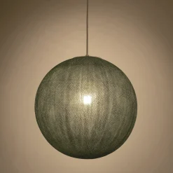Suspension Électrifiée*alinea Suspension électrifiée globe en tissu D38cm - de gris Vert