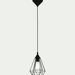 Lustre De Salle À Manger|Lustre*alinea Suspension électrifiée géométrique E27 en acier D17,5cm - Noir