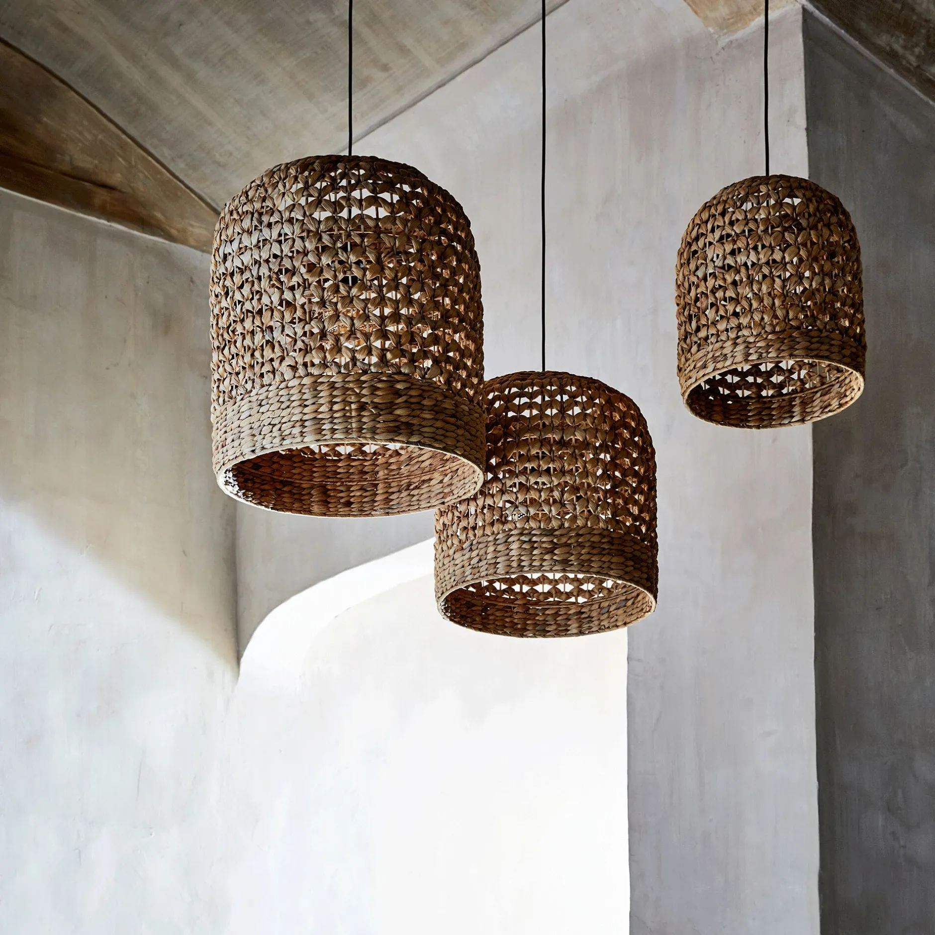 Suspension Naturelle|Suspension Non-Électrifiée*alinea Suspension le non électrifiée en jacinthe d'eau - D30xH35cm Naturel