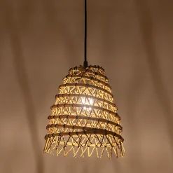 Lustre|Suspension Naturelle*alinea Suspension non électrifiée en fibre de palmier - H22xD24cm Naturel