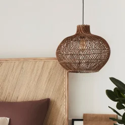 Lustre De Salle À Manger|Suspension Naturelle*alinea Suspension non électrifiée en rotin et fer - D46cm Naturel