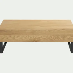 Table Basse*alinea Table basse avec plateau relevable en bois L110cm - Bois clair