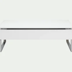 Table Basse*alinea Table basse avec tablette relevable - Blanc