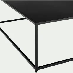 Table Basse*alinea Table basse carrée en métal - 100x100cm Noir