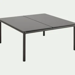 Table Basse Exterieur*alinea Table basse de jardin carrée en aluminium - Gris