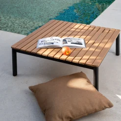 Table Basse Exterieur|Table Basse*alinea Table basse de jardin carrée en eucalyptus - Bois clair