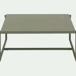 Table Basse Exterieur*alinea Table basse de jardin carrée en aluminium - Vert cèdre