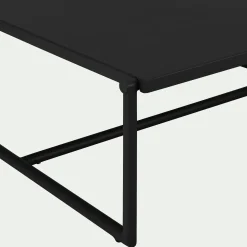 Table Basse Exterieur*alinea Table basse de jardin carrée en aluminium - Noir