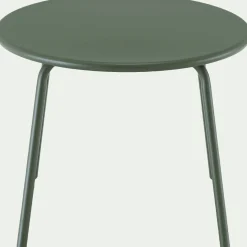 Table Basse Exterieur*alinea Table basse de jardin ronde en acier - Vert