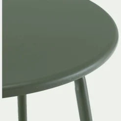 Table Basse Exterieur*alinea Table basse de jardin ronde en acier - Vert
