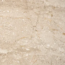 Table Basse*alinea Table basse en travertin et acier L78x78cm - Blanc