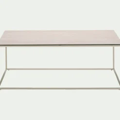 Table Basse*alinea Table basse en travertin L110cm - Beige