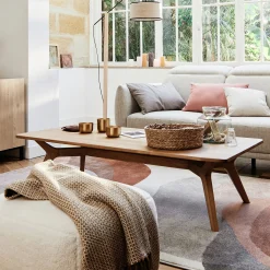 Table Basse*alinea Table basse fixe en chêne - L150xl70xH40cm Bois clair