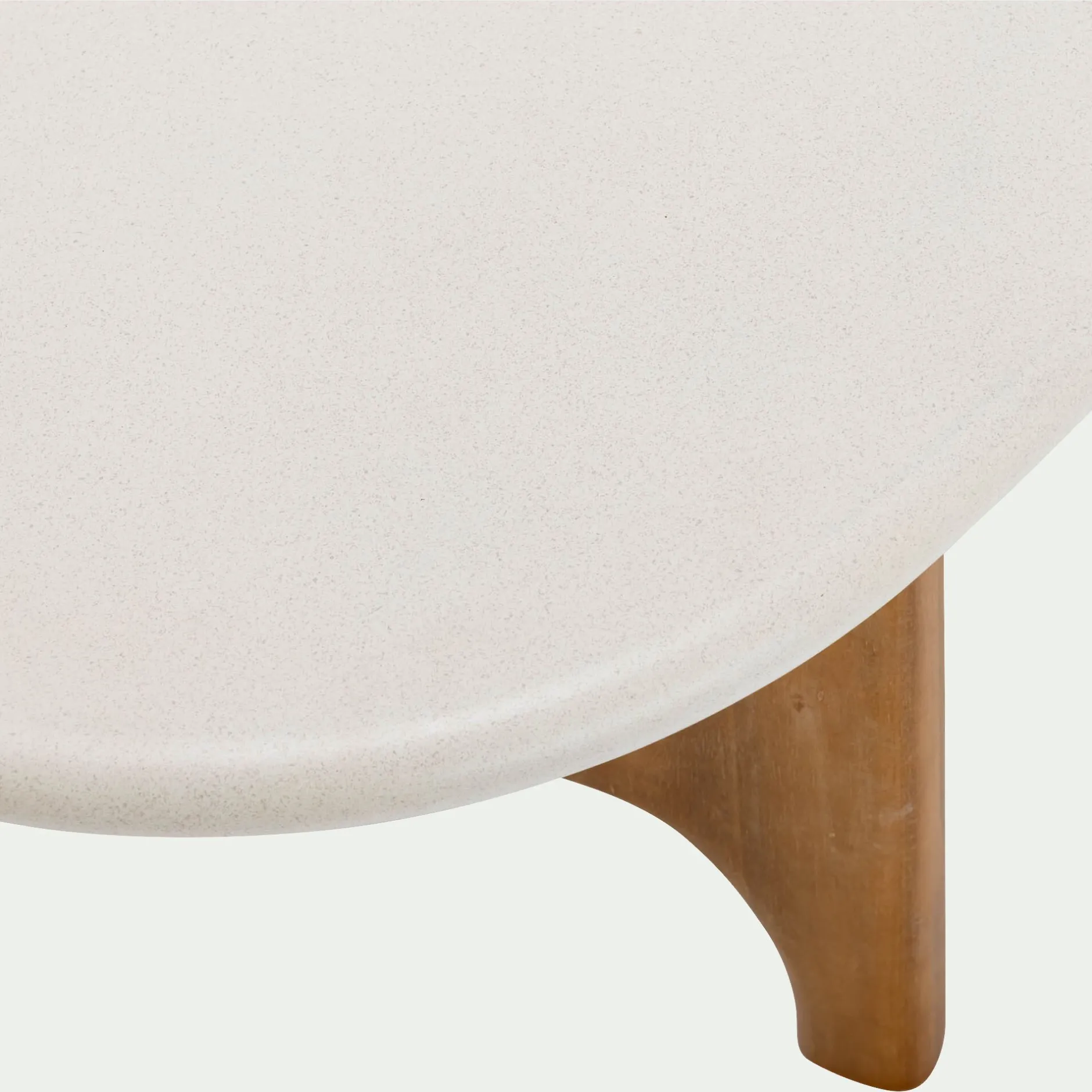 Table Basse*alinea Table basse ovale en bois L126xl70cm - Blanc