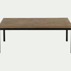 Table Basse*alinea Table basse rectangle en bois recyclé - Bois foncé