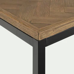 Table Basse*alinea Table basse rectangle en bois recyclé - Bois foncé