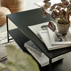 Table Basse*alinea Table basse rectangulaire en acier - Noir
