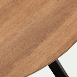 Table Basse*alinea Table basse ronde en bois - Bois foncé