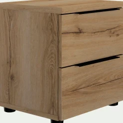 Table De Chevet*alinea Table de chevet en bois 2 tiroirs L40xl36xH43cm- Bois clair