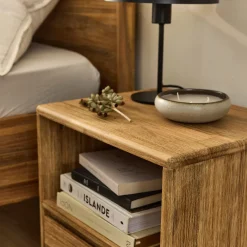 Table De Chevet*alinea Table de chevet en bois d'acacia 1 tiroir L45xH45xP37cm - Bois clair