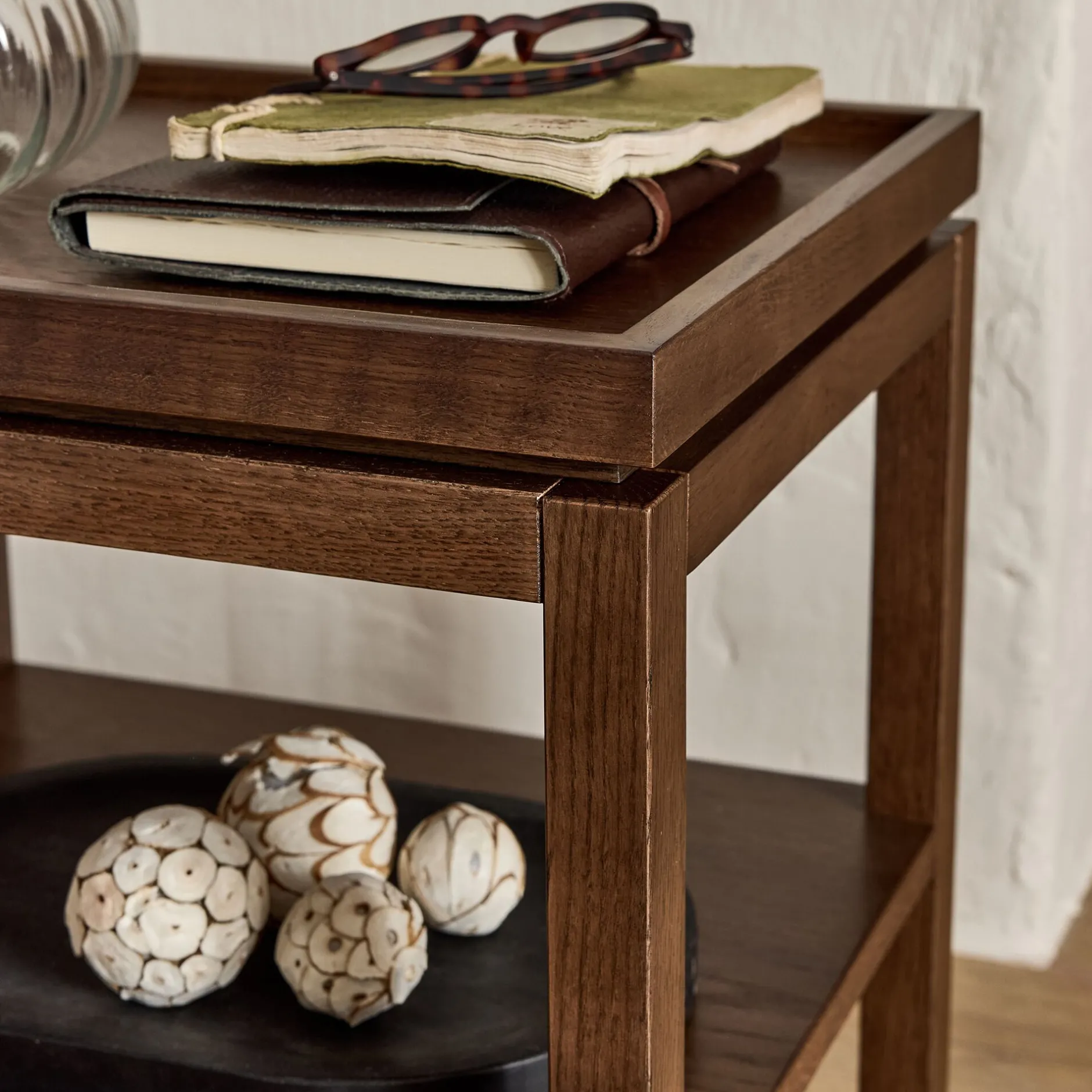 Table De Chevet*alinea Table de chevet en chêne L45xl35xH45cm - Bois foncé