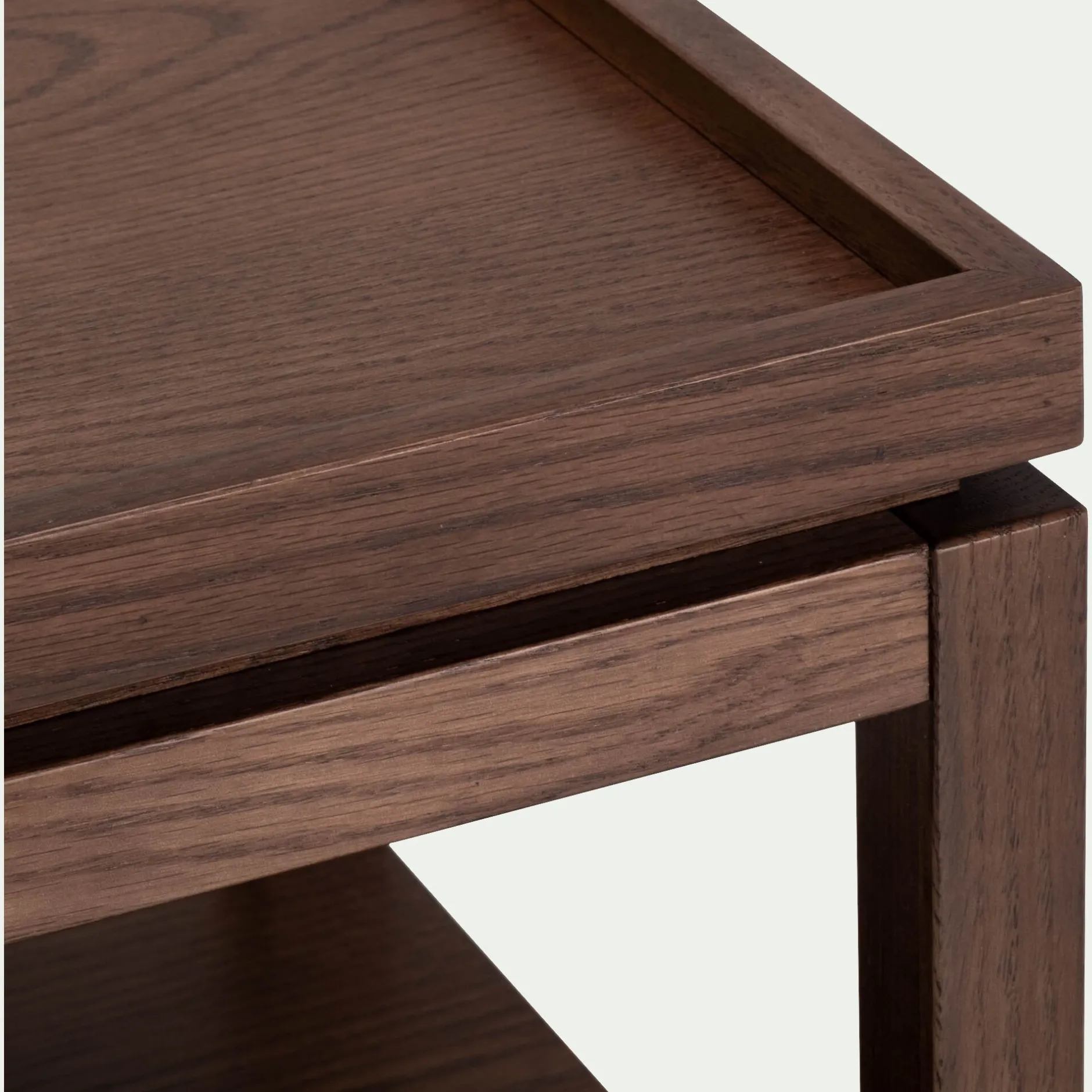 Table De Chevet*alinea Table de chevet en chêne L45xl35xH45cm - Bois foncé