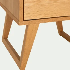 Table De Chevet*alinea Table de chevet en plaqué chêne L45xl40xH48cm - Bois clair