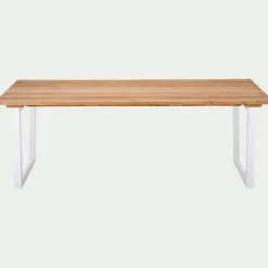 Table De Jardin*alinea Table de jardin en teck et aluminium - bois clair (8 places)