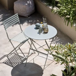 Table De Jardin*alinea Table de jardin pliante en acier - olivier (2 places) Vert