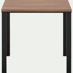 Table De Salle À Manger*alinea Table de repas carrée effet chêne - (4 places) Bois foncé