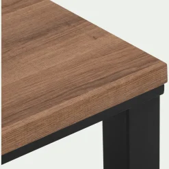 Table De Salle À Manger*alinea Table de repas carrée effet chêne - (4 places) Bois foncé