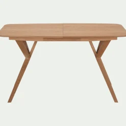 Table Extensible|Table De Salle À Manger*alinea Table de repas extensible plaquée chêne - (6 à 8 places) Bois clair