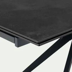 Table Extensible|Table De Salle À Manger*alinea Table de repas extensible en céramique et métal - anthracite (10 à 12 places) Gris