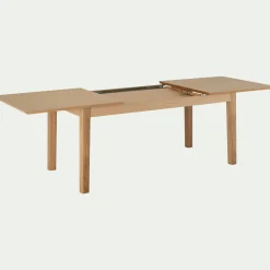 Table Extensible|Table De Salle À Manger*alinea Table de repas extensible en bois - (8 à 12 places) Bois clair