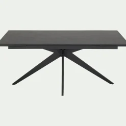 Table Extensible*alinea Table de repas extensible en céramique et verre trempé - (6 à 10 places) Noir