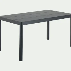 Table De Jardin*alinea Table de repas jardin en aluminium et duraboard - (6 places) Noir