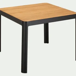 Table De Jardin|Table De Salle À Manger*alinea Table de repas jardin en aluminium et teck - (4 places ) Bois clair