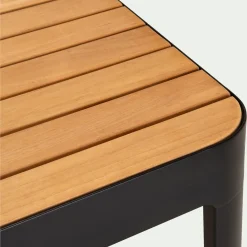 Table De Jardin|Table De Salle À Manger*alinea Table de repas jardin en aluminium et teck - (4 places ) Bois clair