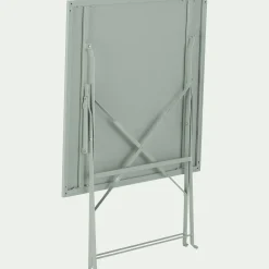 Table De Jardin*alinea Table de repas jardin pliante en acier - olivier (2 places) Vert