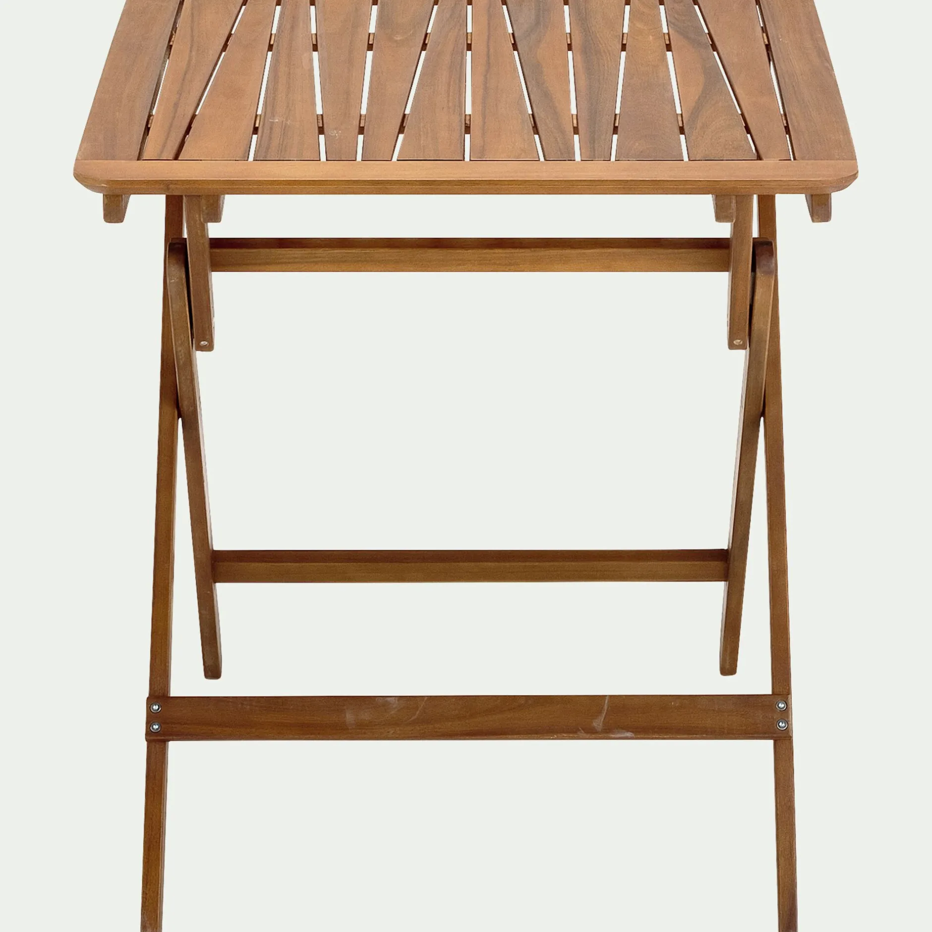 Table De Jardin*alinea Table de repas jardin pliante carrée en acacia huilé - (2 places) Bois foncé