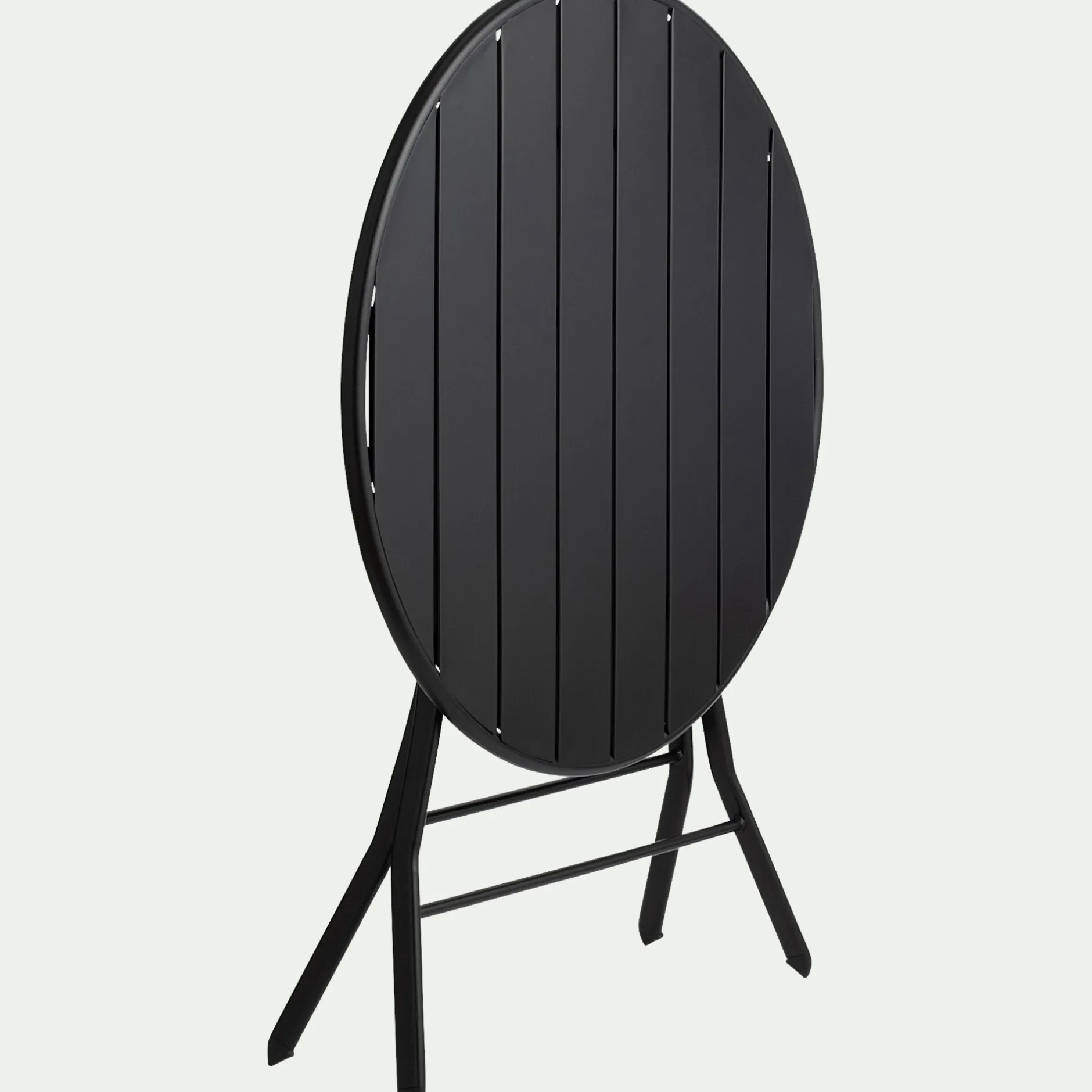 Table De Jardin*alinea Table de repas jardin ronde en acier - (2 places) Noir