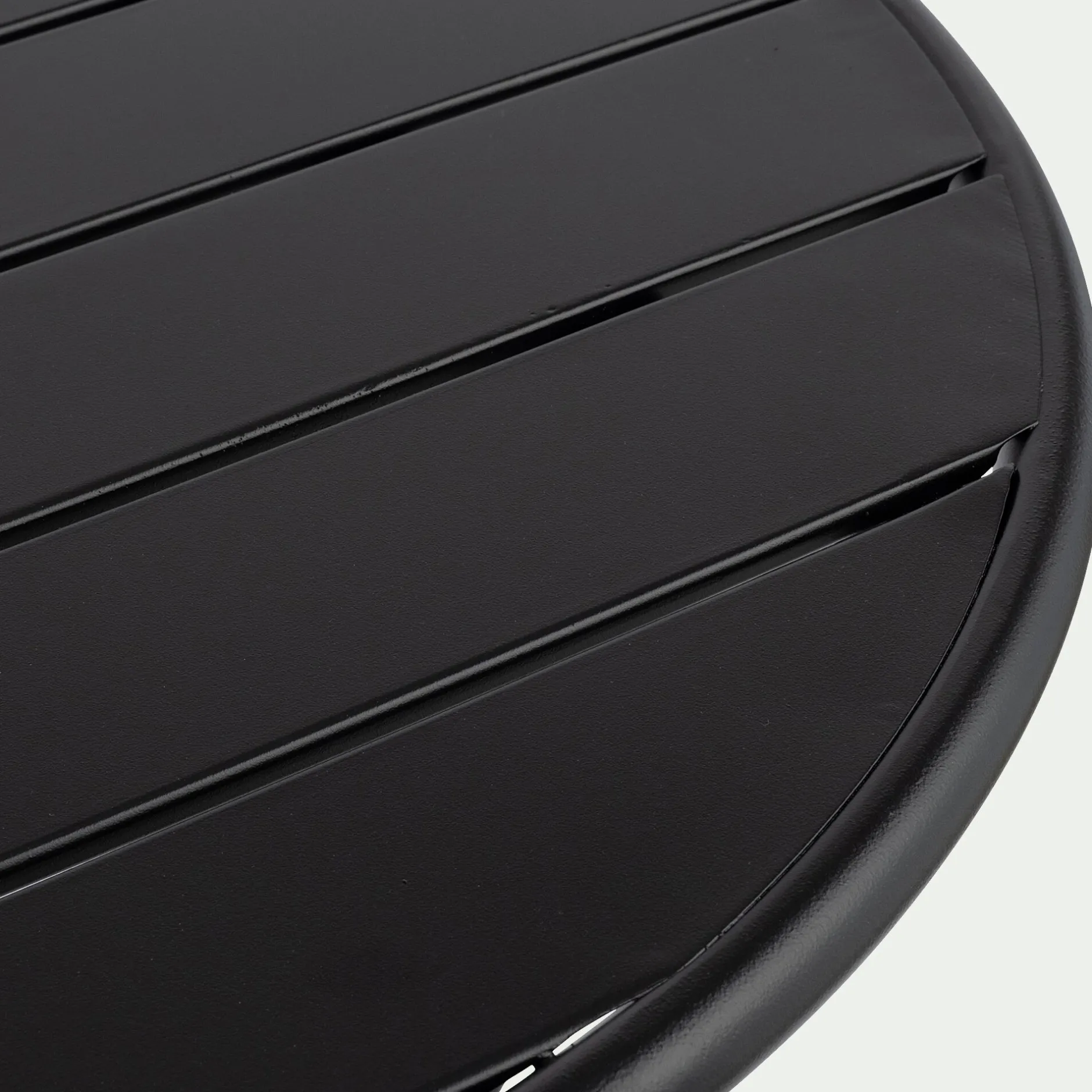 Table De Jardin*alinea Table de repas jardin ronde en acier - (2 places) Noir